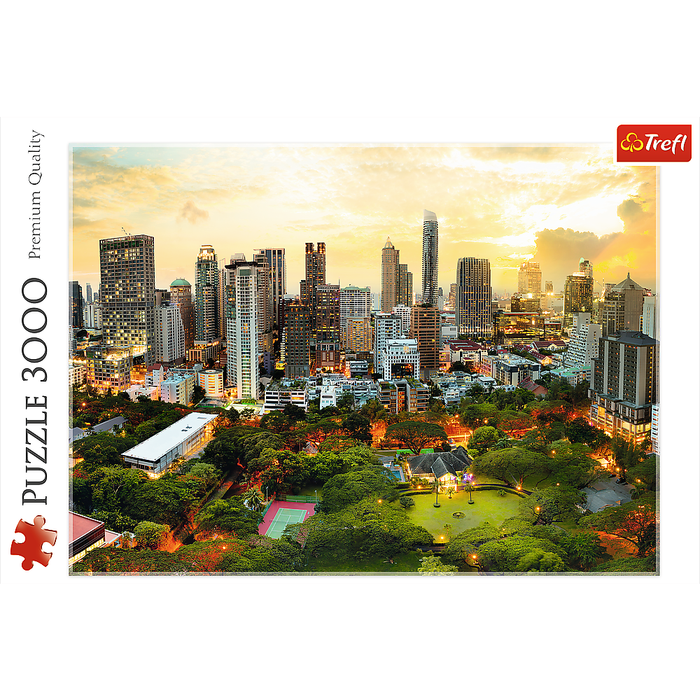 3000 Piece Jigsaw Puzzles, Sunset in Bangkok, Thailand, Cityscape puzzle