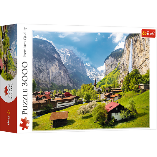 3000 Piece Jigsaw Puzzles, Lauterbrunnen, Switzerland, Alps, Mountains landscape