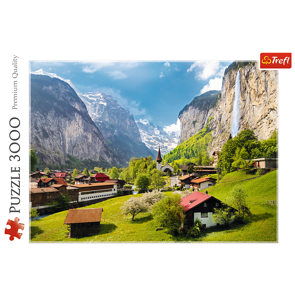 3000 Piece Jigsaw Puzzles, Lauterbrunnen, Switzerland, Alps, Mountains landscape