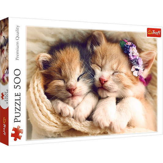 500 Piece Jigsaw Puzzles, Sleeping Kittens, Baby Animals, Pets, Cats