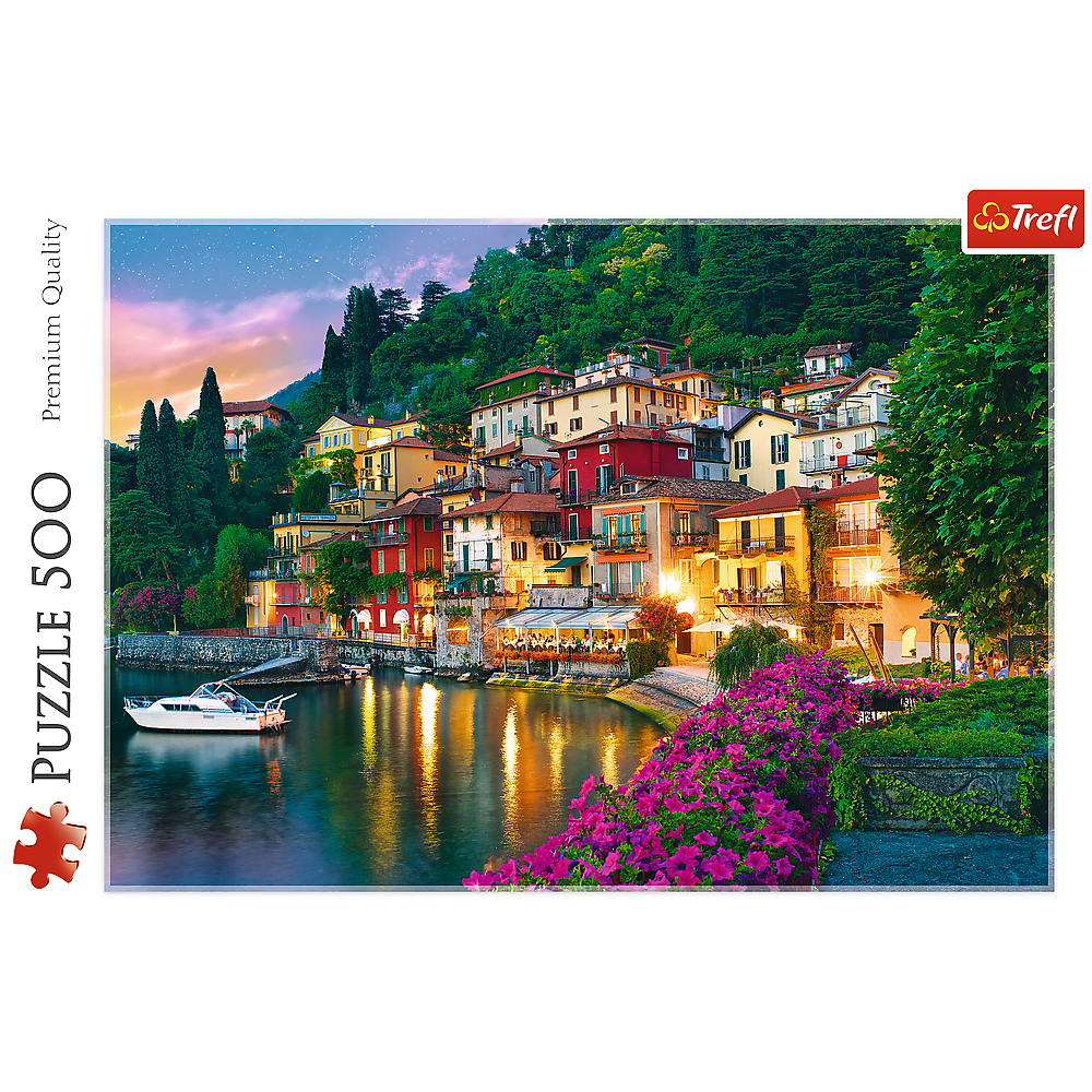 500 Piece Jigsaw Puzzles, Lake Como, Puzzle of Italy, Romantic Village Puzzle, Oceanside Puzzle