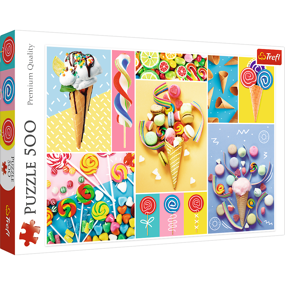 500 Piece Jigsaw Puzzle, Favorite Sweets, Candy and Ice Cream Puzzle