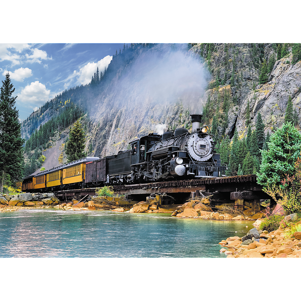 500 Piece Jigsaw Puzzle, Mountain Train, Locomotive Puzzle