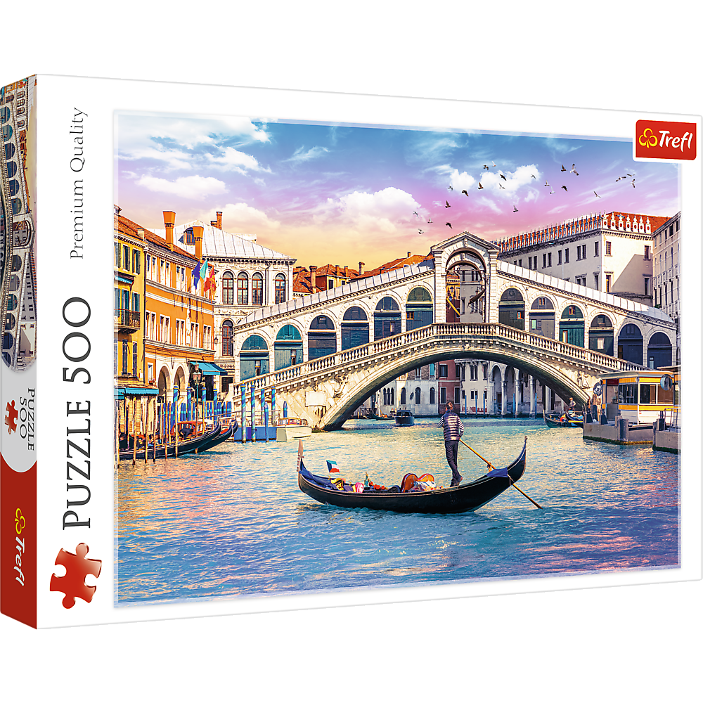 500 Piece Jigsaw Puzzles, Rialto Bridge, Venice Italy Puzzle, Gondola Puzzle, European Puzzle