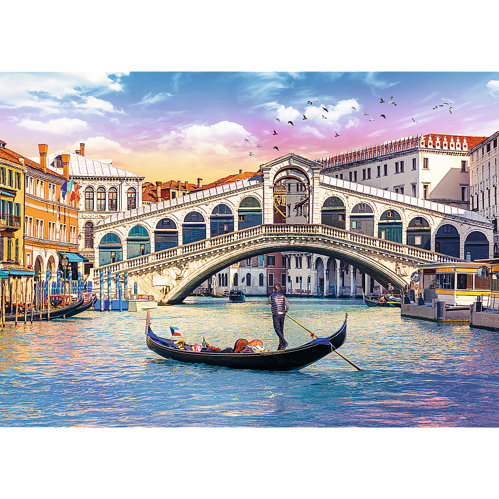 500 Piece Jigsaw Puzzles, Rialto Bridge, Venice Italy Puzzle, Gondola Puzzle, European Puzzle