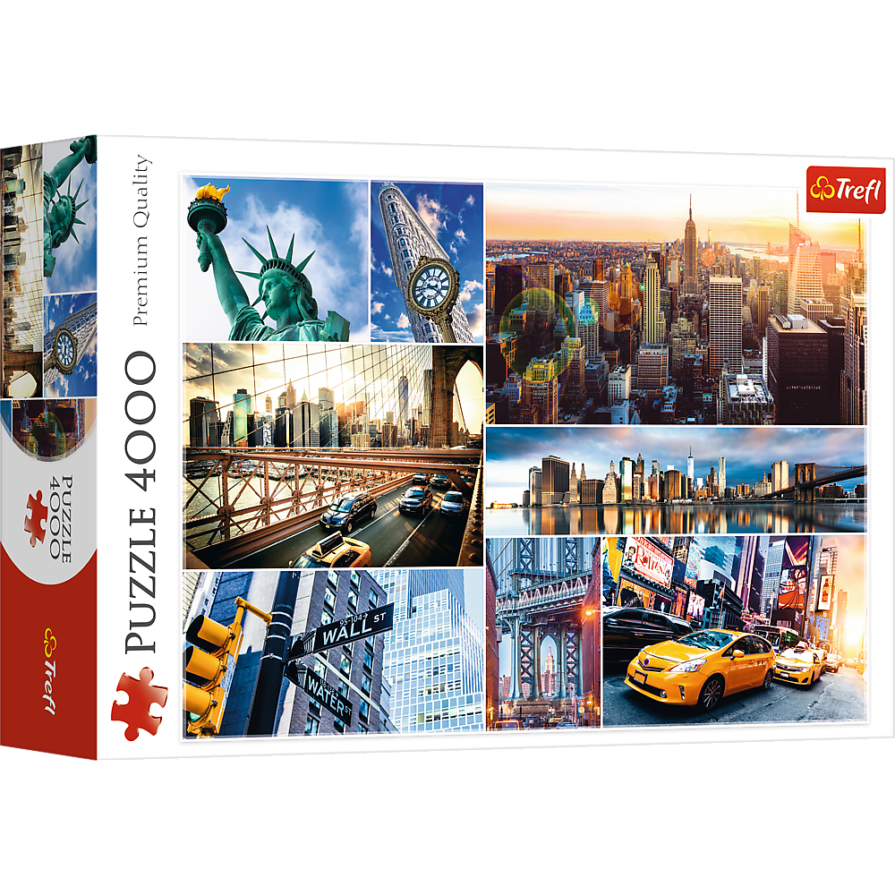 4000 piece Jigsaw Puzzles, New York - collage, NYC, Statue of Liberty, Brooklyn Bridge