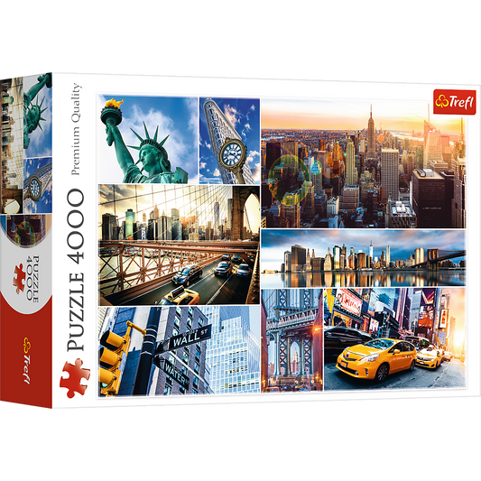 4000 piece Jigsaw Puzzles, New York - collage, NYC, Statue of Liberty, Brooklyn Bridge