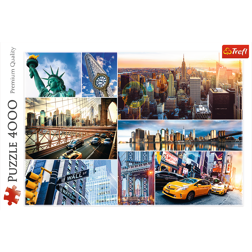 4000 piece Jigsaw Puzzles, New York - collage, NYC, Statue of Liberty, Brooklyn Bridge