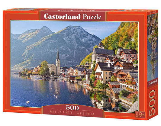 500 piece Jigsaw Puzzle, Hallstatt, Austria, Idyllic Landscape, Tyrolean Alps