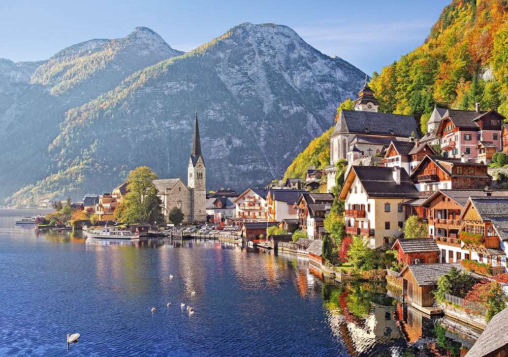 500 piece Jigsaw Puzzle, Hallstatt, Austria, Idyllic Landscape, Tyrolean Alps