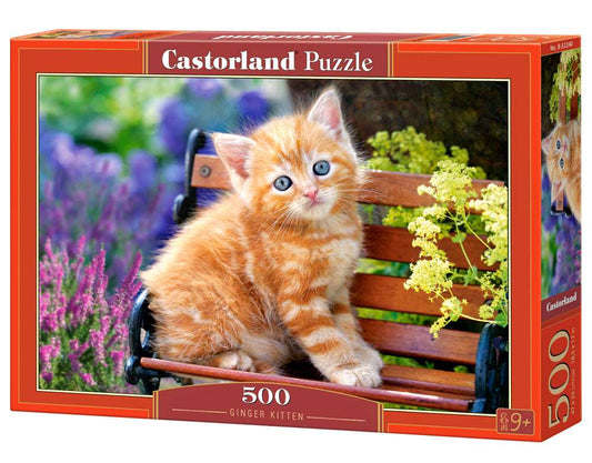 500 Piece Jigsaw Puzzle, Ginger Kitten, Animal puzzle, Cat puzzle, Kittie puzzle, Cute cat