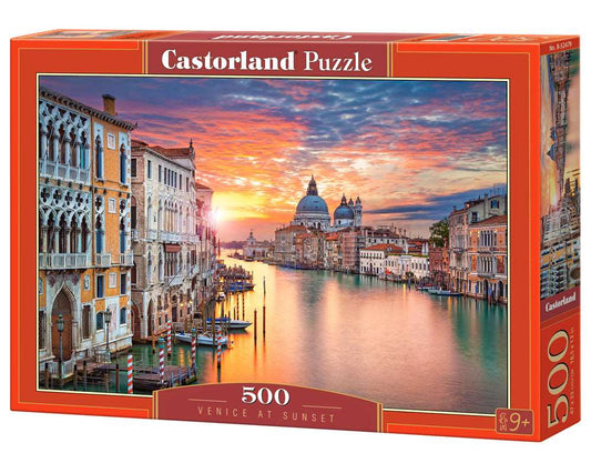 500 Piece Jigsaw Puzzle, Venice at Sunset, Italy, European puzzle, Italy puzzle