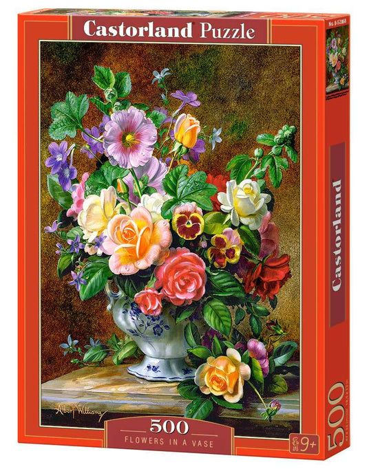 500 Piece Jigsaw Puzzle, Flowers in a Vase, Flower and plants Puzzle, Albert Williams, Painting Puzzle