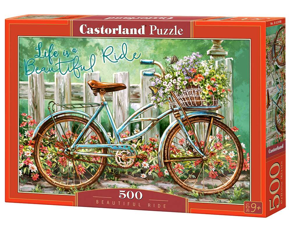 500 Piece Jigsaw Puzzle, Beautiful Ride, Bicycle, Art Puzzle