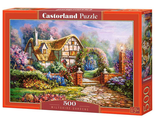 500 Piece Jigsaw Puzzle, Wiltshire Gardens, Charming Nook, Countryside