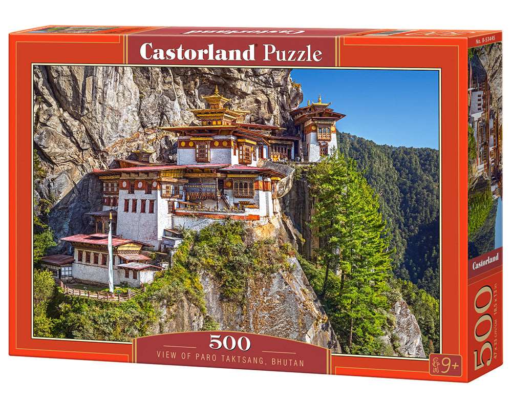 500 Piece Jigsaw Puzzle, View of Paro Taktsang, Tiger's Nest, Puzzle of Bhutan, Himalayan Mountain Puzzle, Bhutan