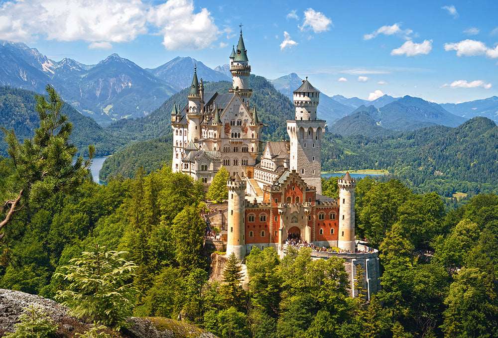 500 Piece Jigsaw Puzzle, View of the Neuschwanstein Castle, Bavarian Alps, Germany, Castle puzzle