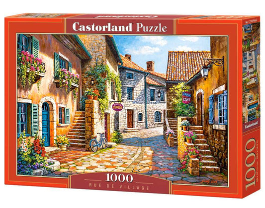 1000 Piece Jigsaw Puzzle, Rue de Village, France, Painting Puzzle