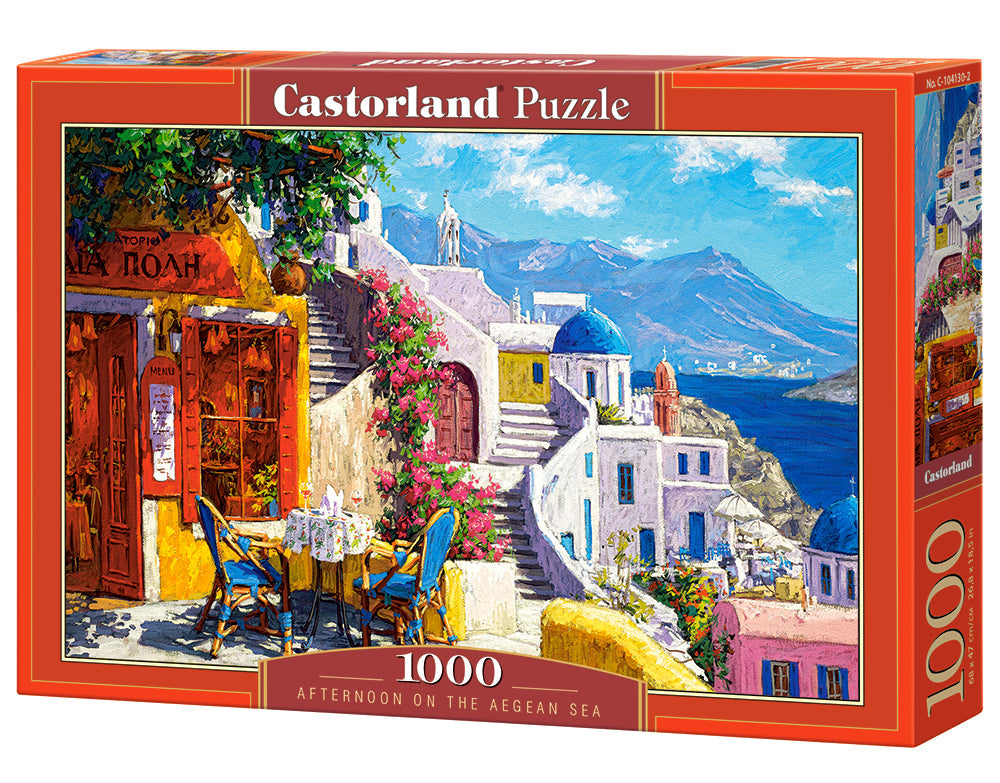 1000 Piece Jigsaw Puzzle, Afternoon on the Aegean Sea, Santorini, Greece, Summer holiday