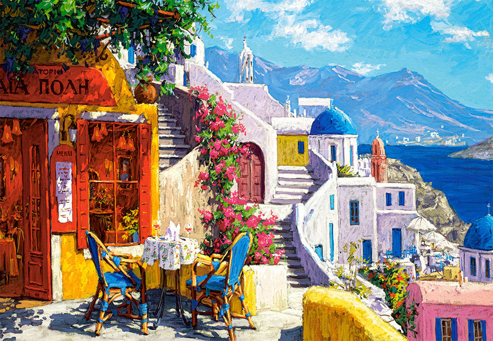 1000 Piece Jigsaw Puzzle, Afternoon on the Aegean Sea, Santorini, Greece, Summer holiday