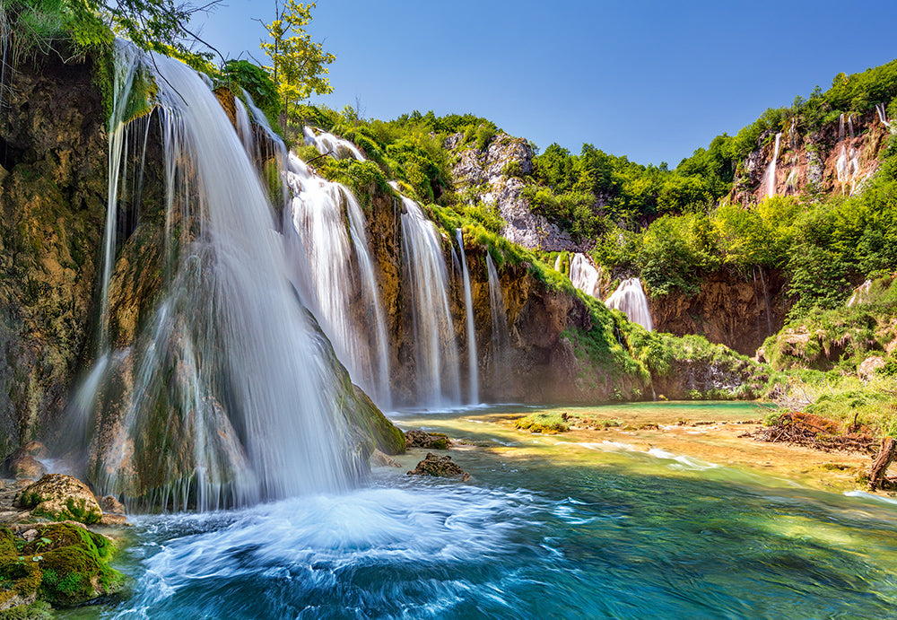 1000 Piece Jigsaw Puzzle, Land of the Falling Lakes , National park, Pure nature, River puzzle