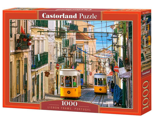 1000 Piece Jigsaw Puzzle, Lisbon Trams, Portugal, European puzzle, Sister city of San Francisco