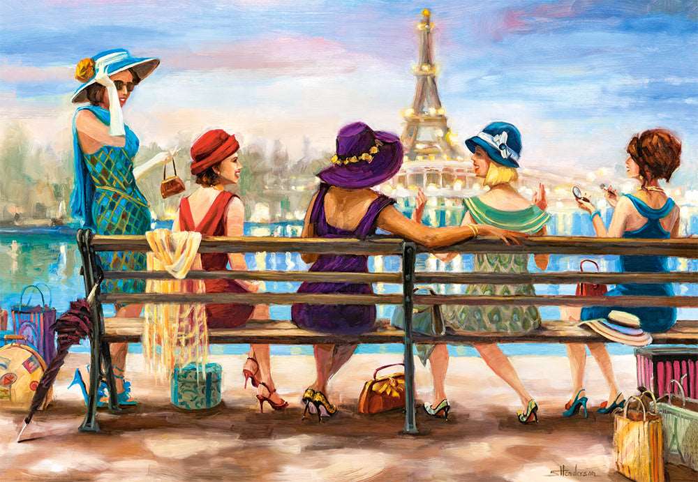 1000 Piece Jigsaw Puzzle, Girls Day Out, Ladies of Paris, Elegant ladies, Paris puzzle