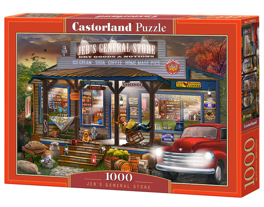 1000 Piece Jigsaw Puzzle, Jeb's General Store, Porch scene puzzle, painting puzzles