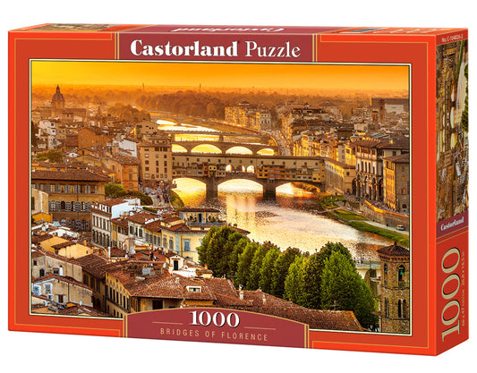 1000 Piece Jigsaw Puzzle, Bridges of Florence, Arno, Tuscany, puzzle of Italy