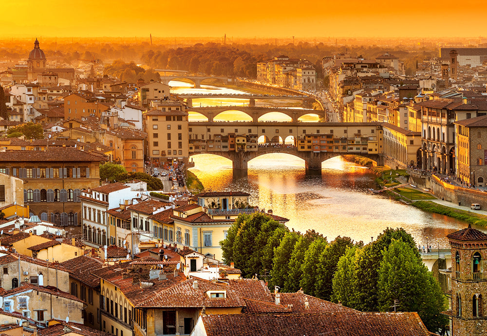 1000 Piece Jigsaw Puzzle, Bridges of Florence, Arno, Tuscany, puzzle of Italy