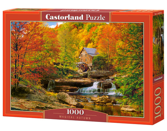 1000 Piece Jigsaw Puzzle, Magical Autumn, Water mil, Nature puzzles, Waterfall