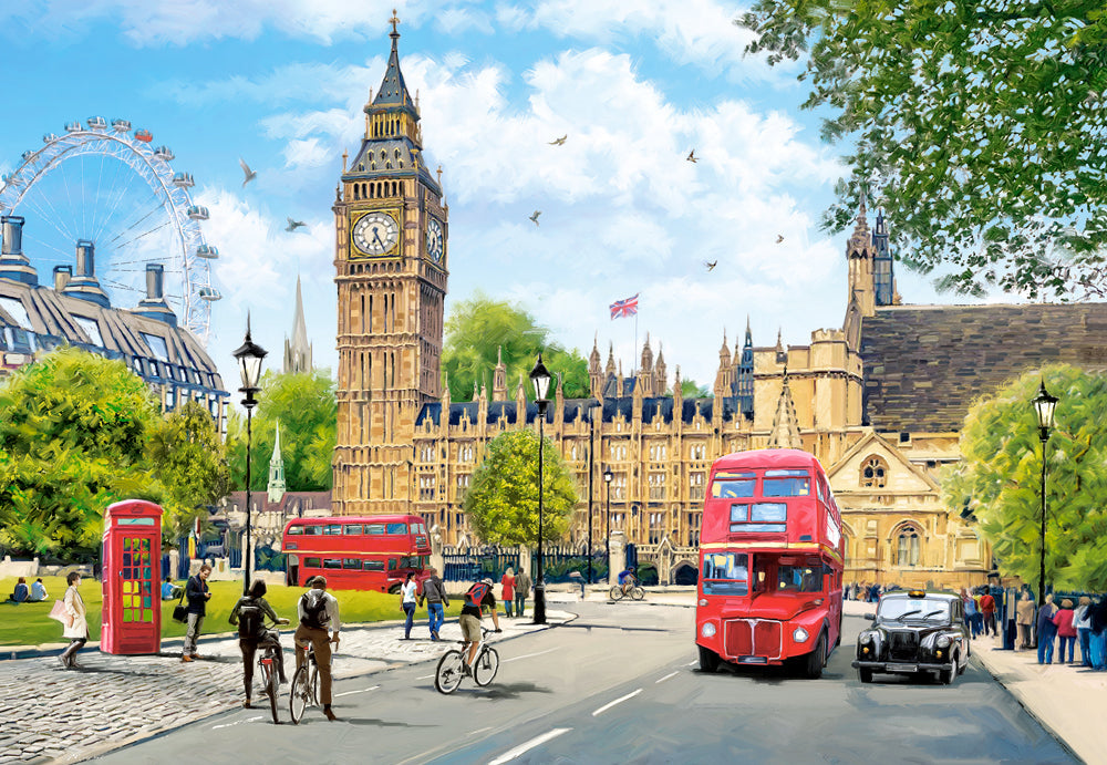 1000 Piece Jigsaw Puzzle, Busy Morning in London, United Kingdom, Great Britain, England puzzle, Big Ben