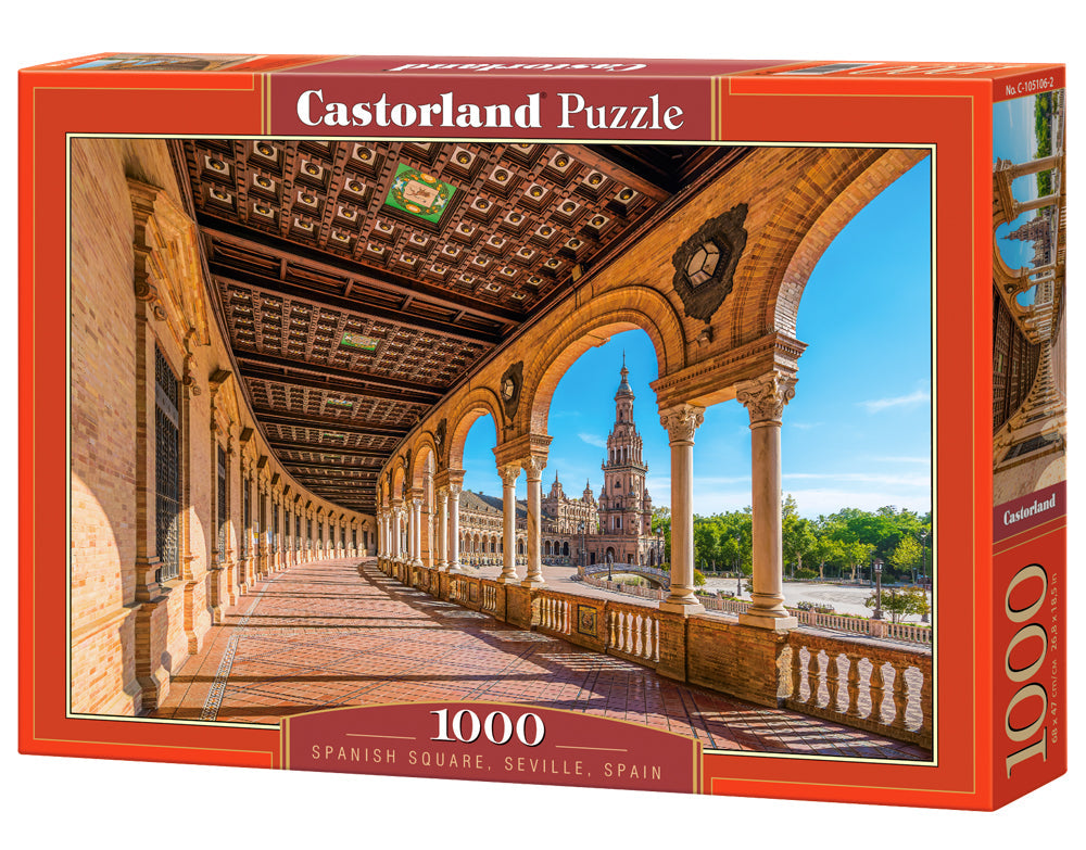 1000 Piece Jigsaw Puzzle, Spanish Square, Seville, Spain , Andalusia, Monument puzzle