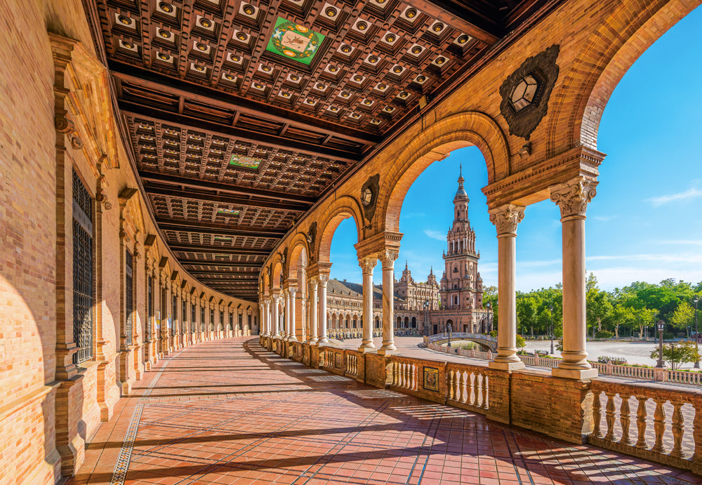 1000 Piece Jigsaw Puzzle, Spanish Square, Seville, Spain , Andalusia, Monument puzzle