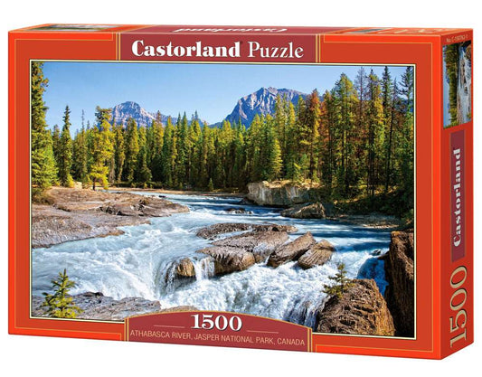 1500 Piece Jigsaw Puzzle, Athabasca River, Jasper National Park, Canada,  Mountains and River