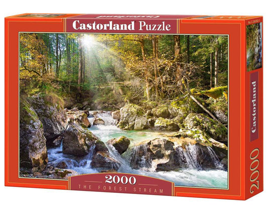 2000 Piece Jigsaw Puzzle, The forest stream, Mountain stream, Nature