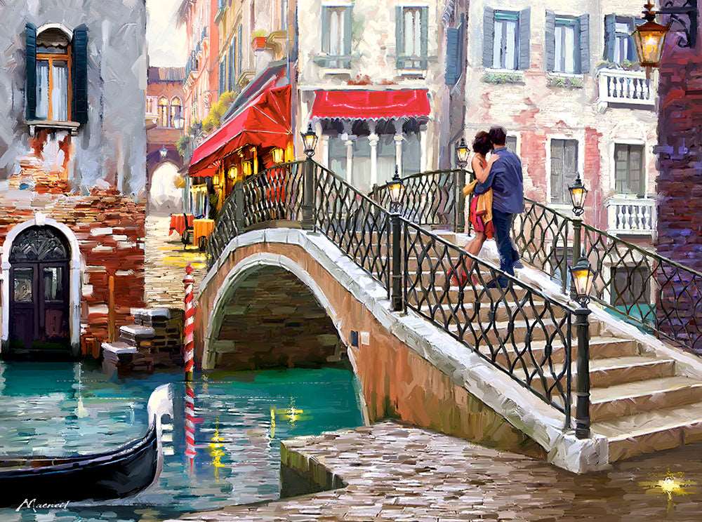 2000 Piece Jigsaw Puzzle, Venice Bridge, Venetian canals, Venice Italy Puzzle, Gondola Puzzle