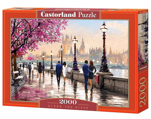 2000 Piece Jigsaw Puzzle, Along the River, Art. Puzzle, paintings puzzle