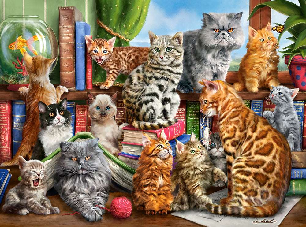 2000 Piece Jigsaw Puzzle, House of Cats, Happy Cats, Pets, Animals, Cats and Kittens