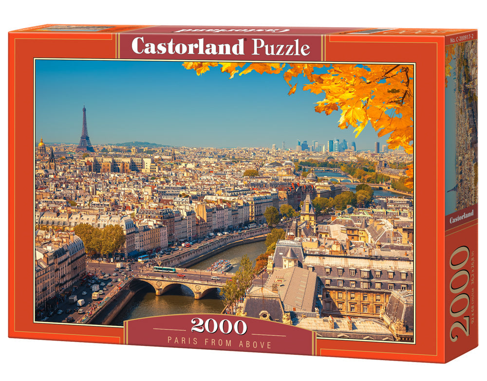 2000 Piece Jigsaw Puzzle, Paris from Above, Cityscape, Seine river, France