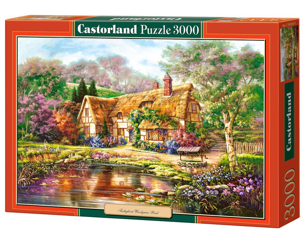 3000 Piece Jigsaw Puzzle, Twilight at Woodgreen Pond, Charming Nook, Pond, Countryside