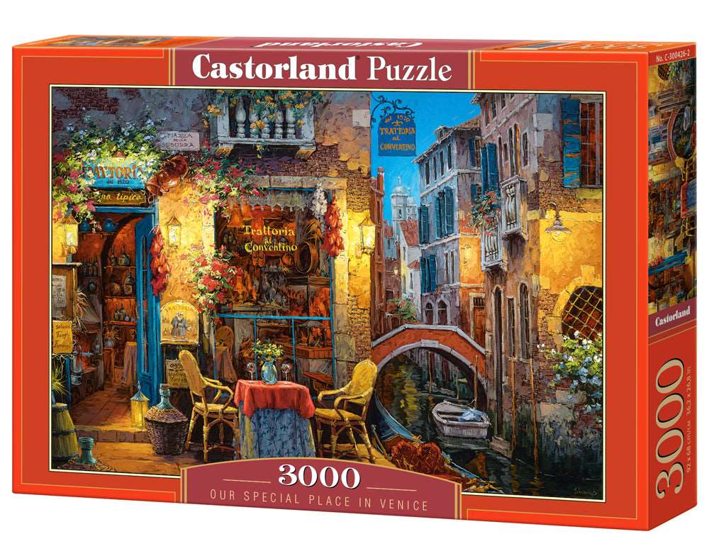 3000 Piece Jigsaw Puzzle, Our Special Place in Venice, Puzzle of Italy, Trattoria, Venetian canals