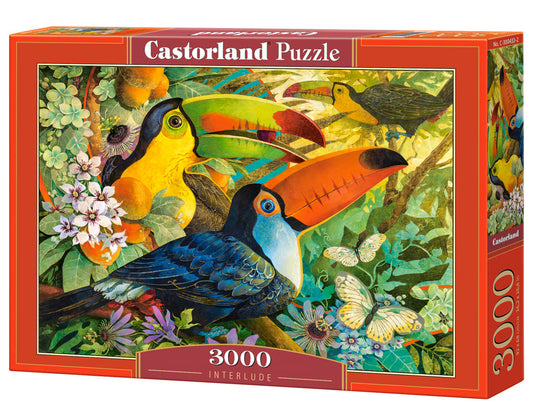 3000 Piece Jigsaw Puzzle,  Interlude, Colorful birds, Toucans, Animal puzzles, Nature