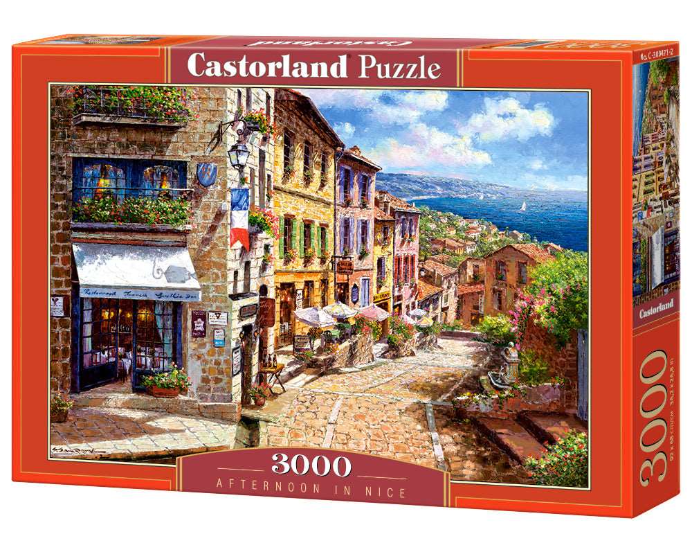 3000 Piece Jigsaw Puzzle, Afternoon in Nice, Puzzle of France, Mediterranean view