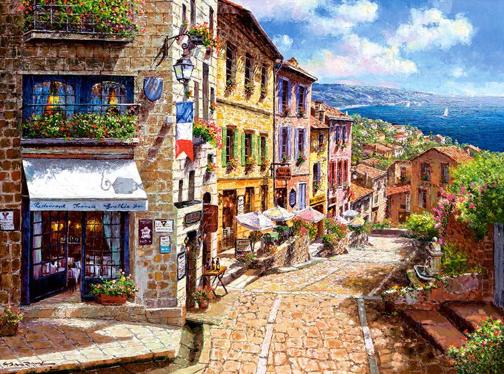 3000 Piece Jigsaw Puzzle, Afternoon in Nice, Puzzle of France, Mediterranean view