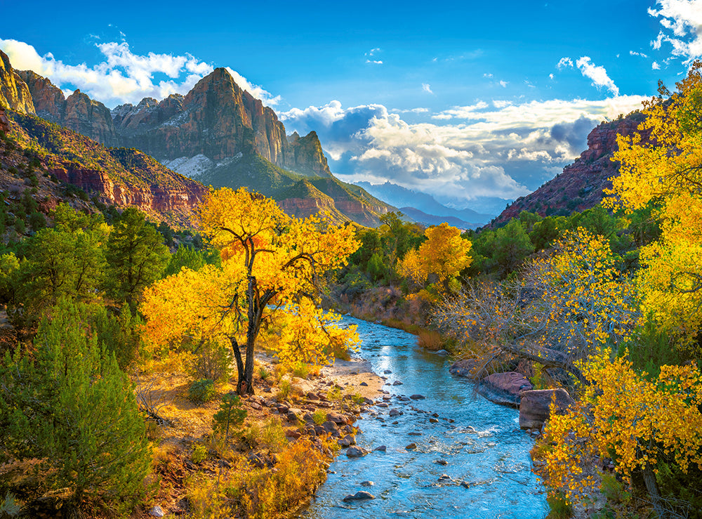 3000 Piece Jigsaw Puzzles, Autumn in Zion National Park, Nature and Landscape, USA