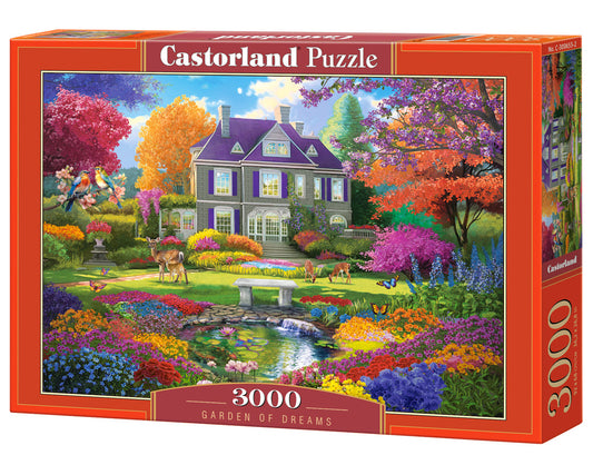 3000 Piece Jigsaw Puzzle, Garden of Dreams, Idyllic paradise, Colorful puzzles