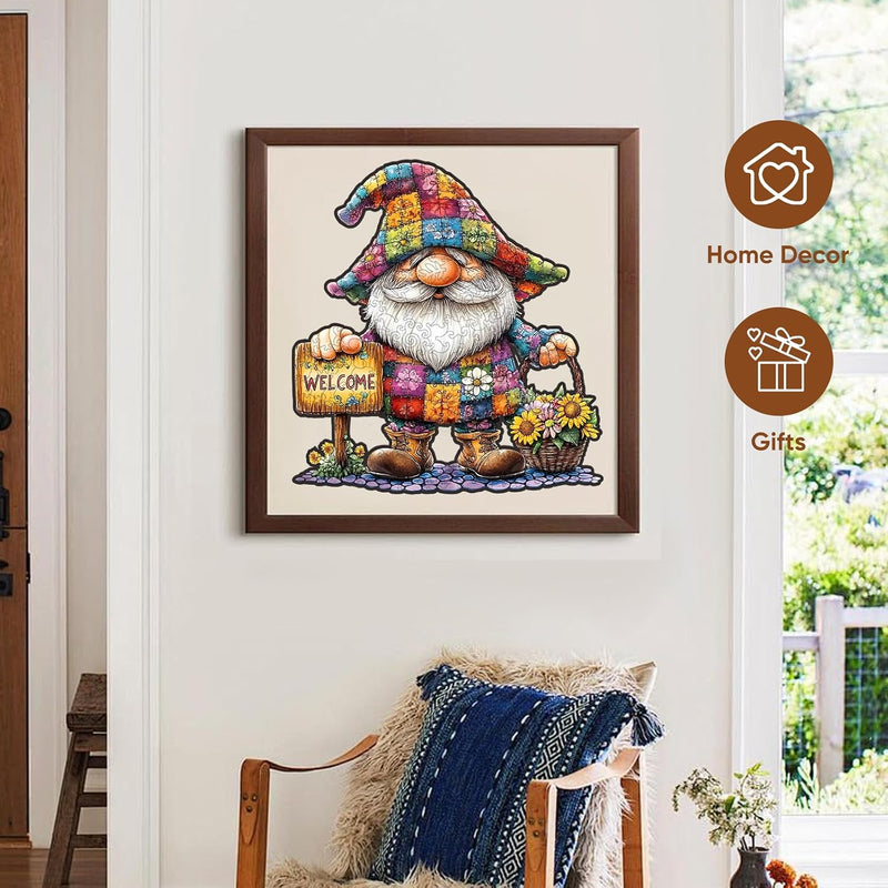 Gnome & Sunflower Wooden Puzzle — detail 4