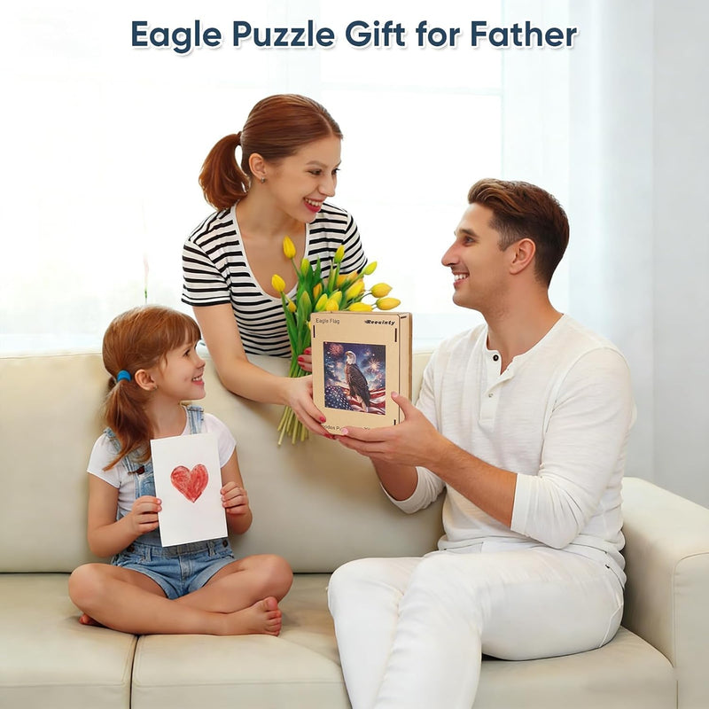 Reouinty Wooden Eagle Flag Puzzle — detail 5