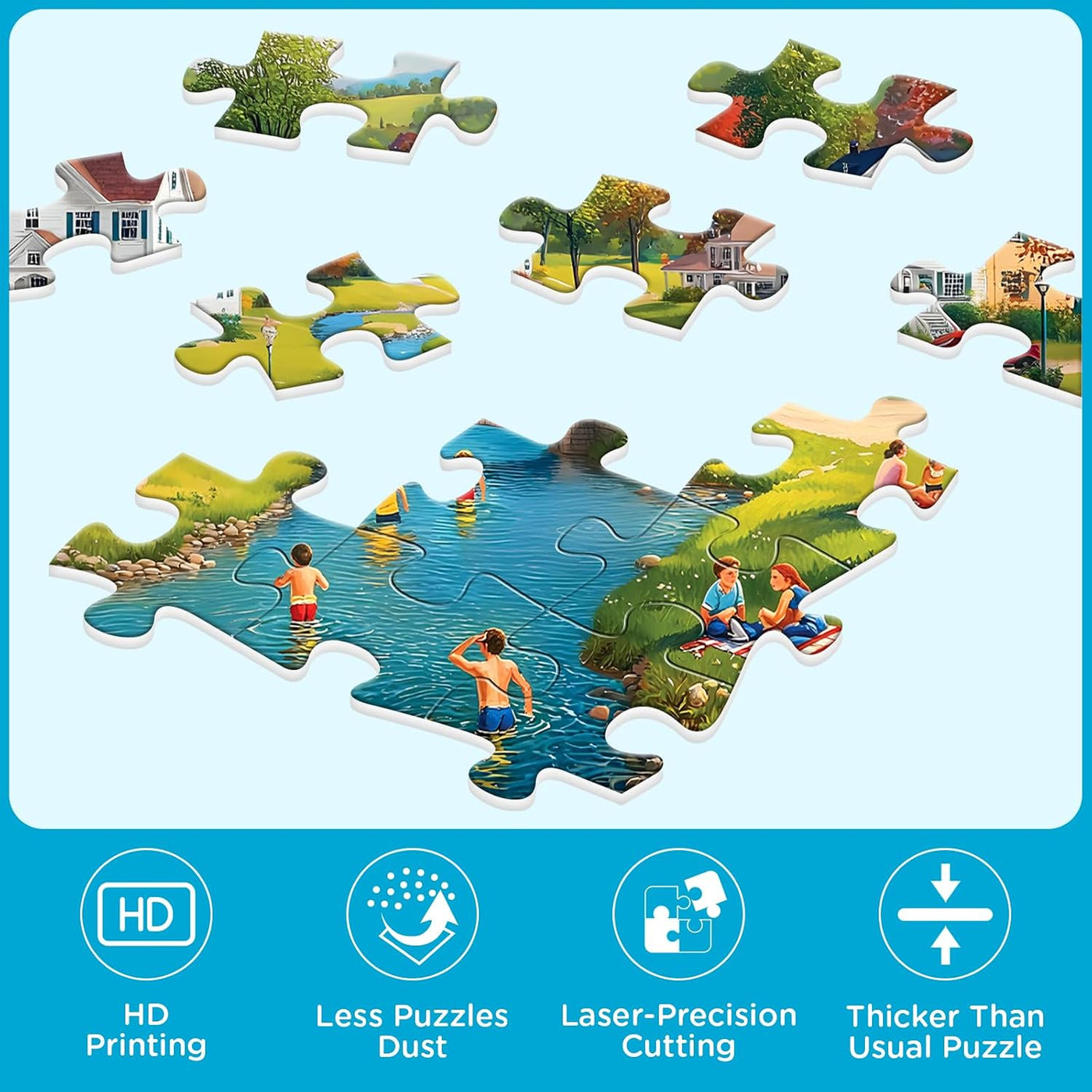 Summer Village Countryside Jigsaw — view 3